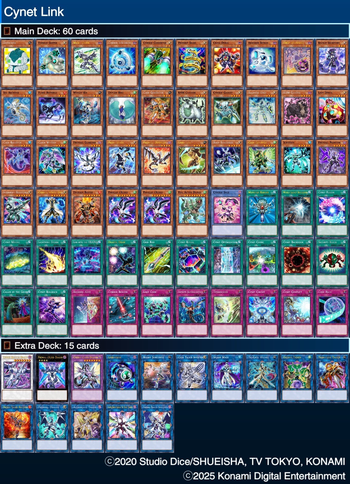 Alicia Celestrixia Deck List